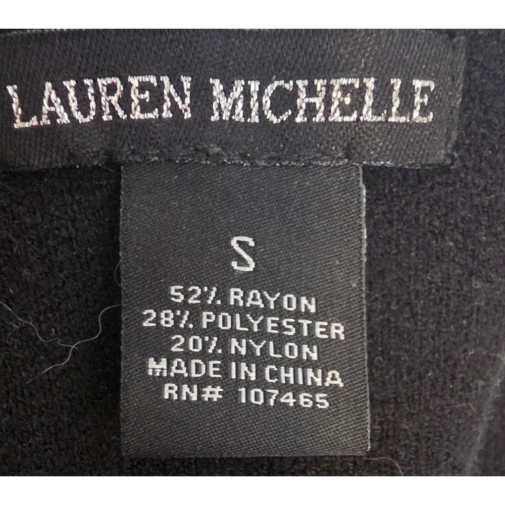 Lauren Michelle Sweater Vest Women S Black‎ White  Floral Knit Artsy Boho - Picture 3 of 6